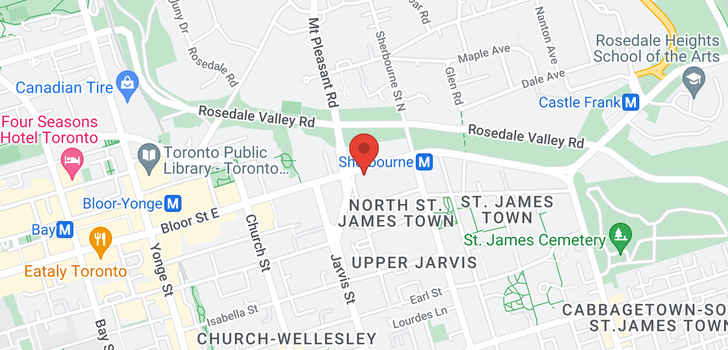 map of #15 -345 BLOOR ST E